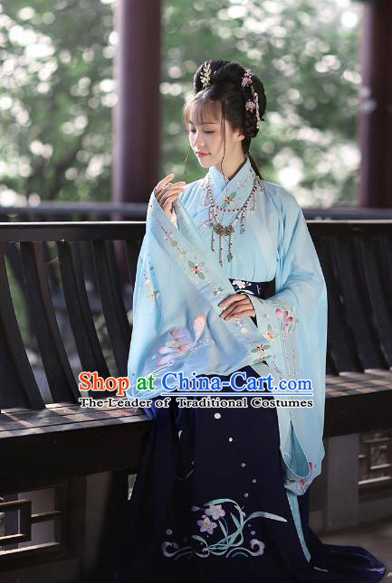 Chinese Ancient Palace Lady Hanfu Han Dynasty Imperial Concubine Queen Embroidered Historical Costumes