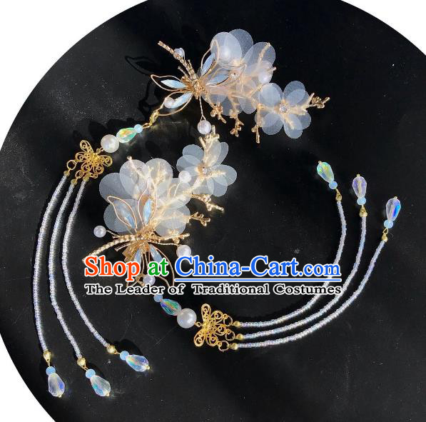 Chinese Traditional Hair Accessories Butterfly Tassel Hair Stick Ancient Hairpins for Women