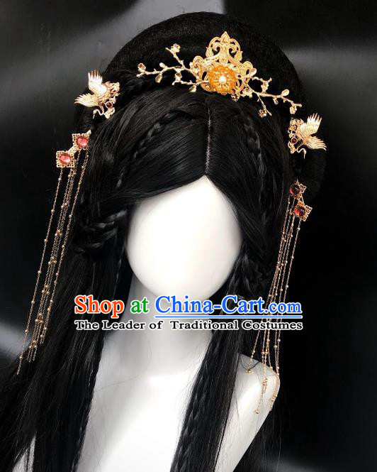Chinese Traditional Hair Accessories Ancient Tassel Hair Clip Hairpins Complete Set for Women