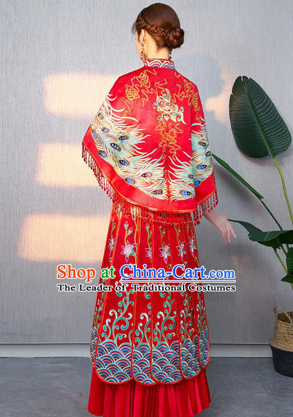 Traditional Chinese Wedding Costumes Traditional Xiuhe Suits Ancient Chinese bridal Full Dress