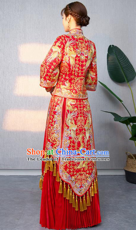 Traditional Chinese Wedding Costumes Traditional Xiuhe Suits Ancient Chinese bridal Full Dress