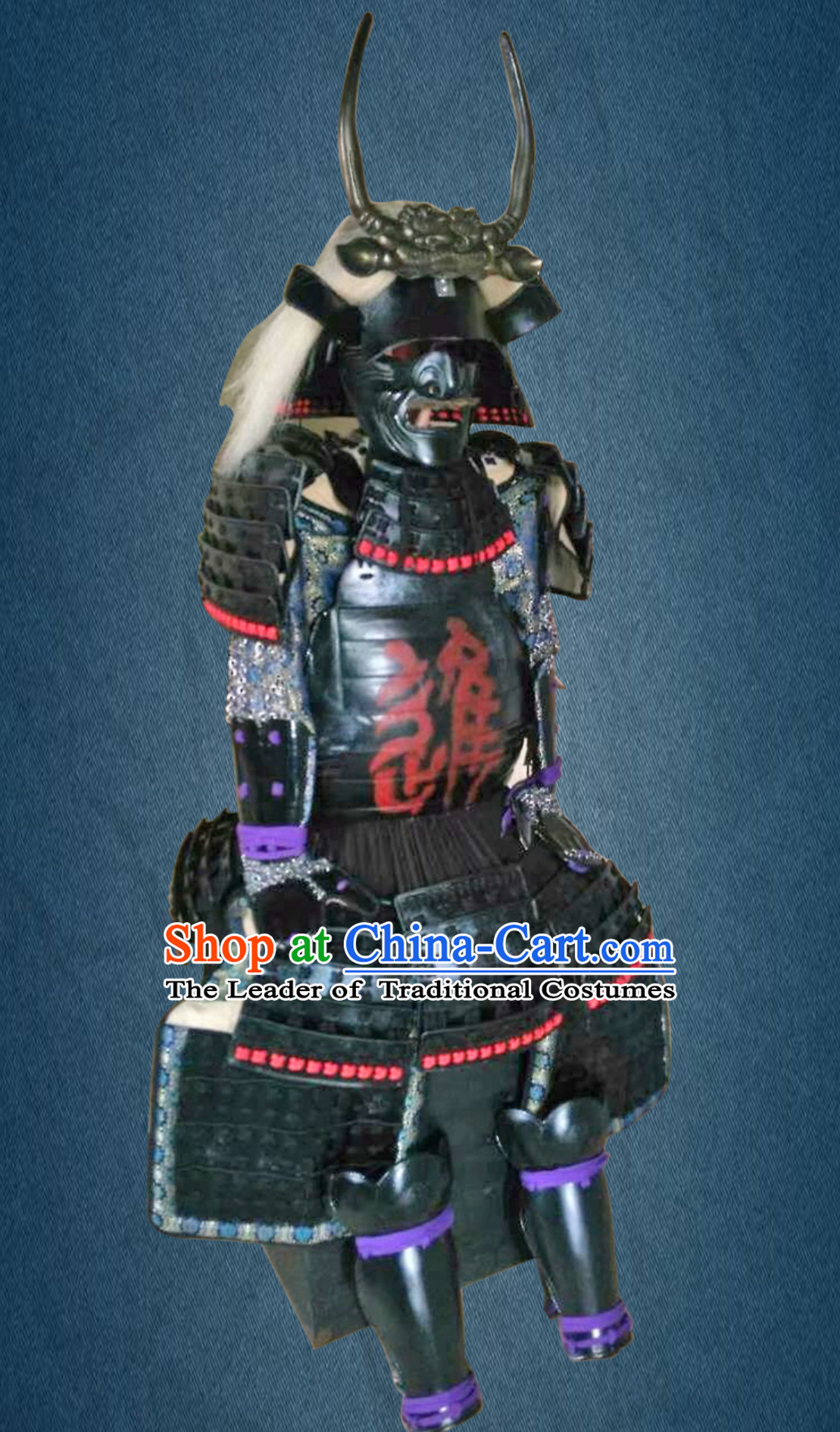 Asian Ancient  Japanese General Samurai Armor Replica Authentic Samurai Outfit Clothing Complete Set for Men