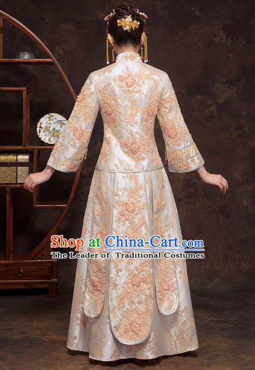 Traditional Chinese Wedding Costumes Traditional Xiuhe Suits Ancient Chinese bridal Full Dress