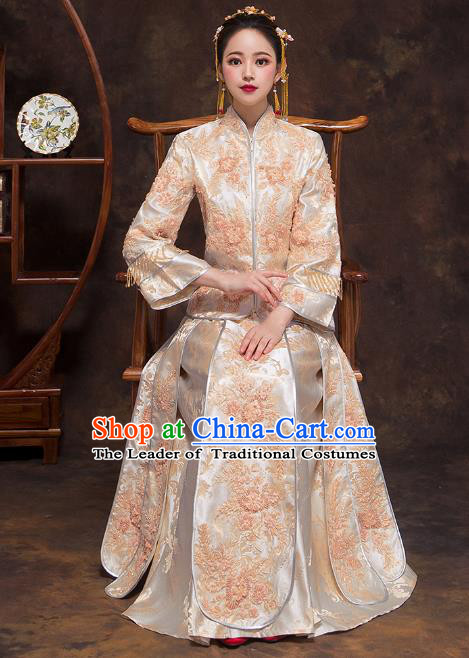 Traditional Chinese Wedding Costumes Traditional Xiuhe Suits Ancient Chinese bridal Full Dress