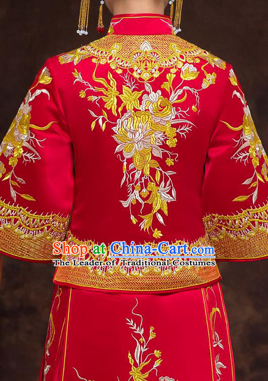 Traditional Chinese Wedding Costumes Traditional Xiuhe Suits Ancient Chinese bridal Full Dress