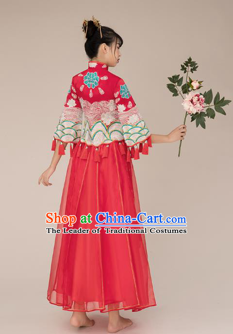 Traditional Chinese Wedding Costumes Traditional Xiuhe Suits Ancient Chinese bridal Full Dress