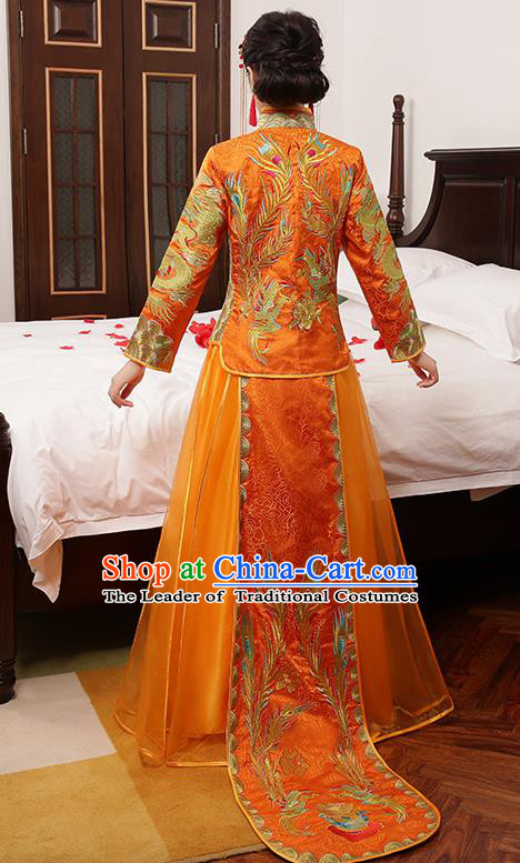 Traditional Chinese Wedding Costumes Traditional Xiuhe Suits Ancient Chinese bridal Full Dress