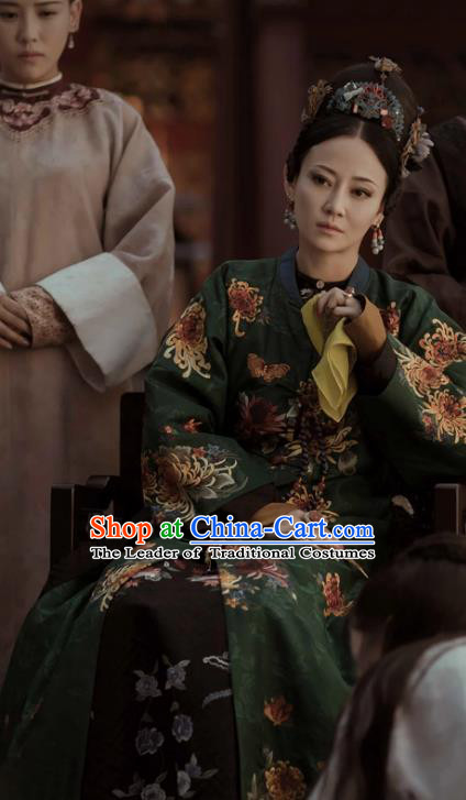 Story of Yanxi Palace Traditional Chinese Qing Dynasty Palace Lady Costume Asian China Ancient Manchu Embroidered Clothing