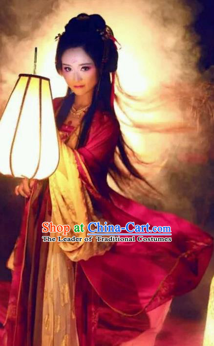 Chinese Tang Dynasty Imperial Concubine Costume Traditional Ancient Palace Lady Hanfu Dress for Women