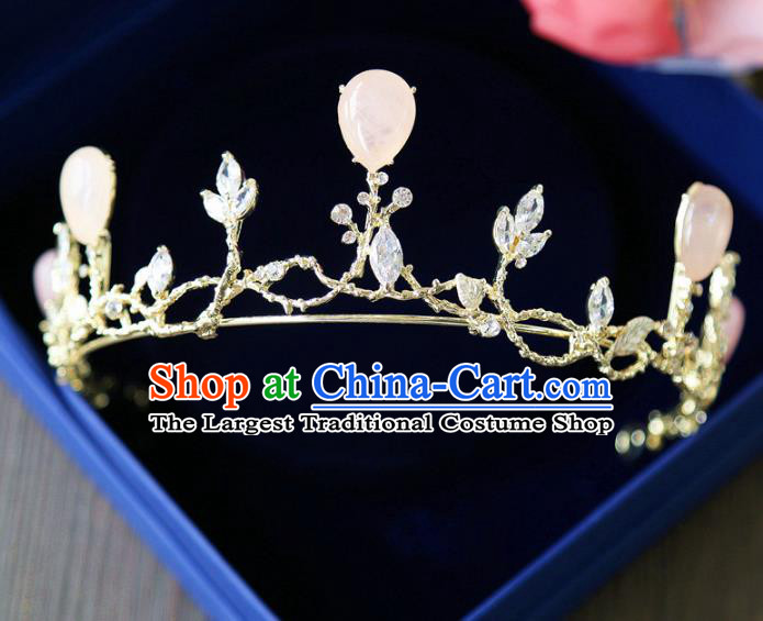 Top Grade Wedding Bride Hair Accessories Princess Hair Clasp Golden Royal Crown for Women