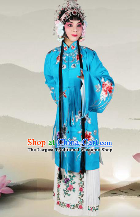 Traditional China Beijing Opera Costume Gifted Scholar Embroidered Robe and Hat Ancient Chinese Peking Opera Embroidery Clothing