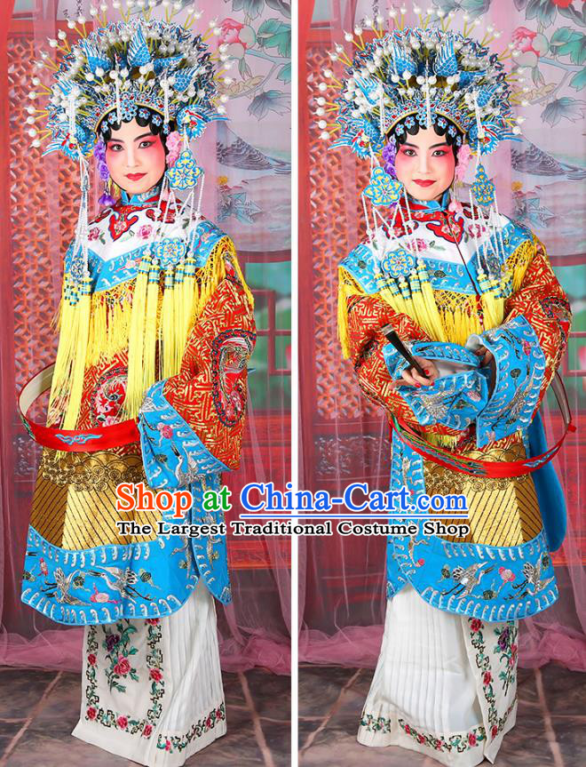 Traditional China Beijing Opera Costume Gifted Scholar Embroidered Robe and Hat Ancient Chinese Peking Opera Embroidery Clothing