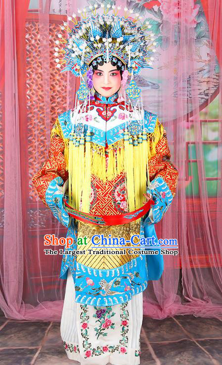 Professional Chinese Traditional Beijing Opera Imperial Consort Wedding Costumes and Phoenix Coronet for Adults