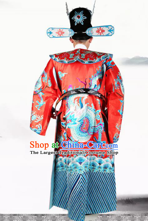 Traditional China Beijing Opera Costume Gifted Scholar Embroidered Robe and Hat Ancient Chinese Peking Opera Embroidery Clothing