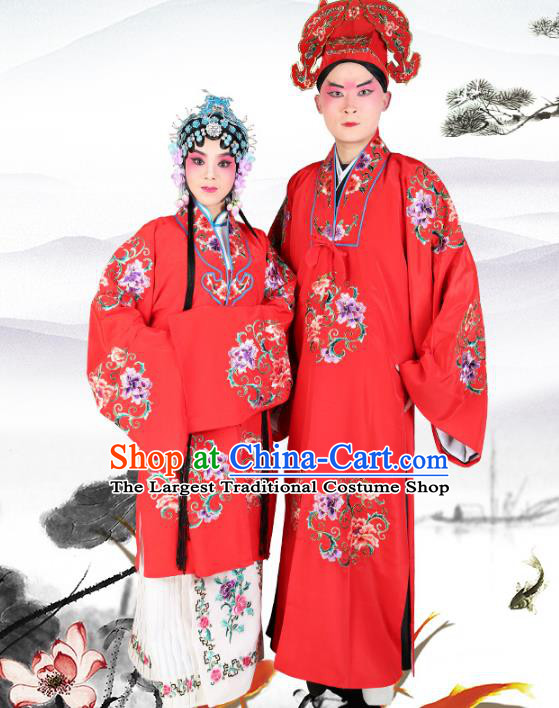 Traditional China Beijing Opera Costume Gifted Scholar Embroidered Robe and Hat Ancient Chinese Peking Opera Embroidery Clothing