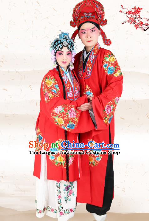 Professional Chinese Beijing Opera Wedding Costumes Peking Opera Gifted Scholar and Diva Robes for Adults