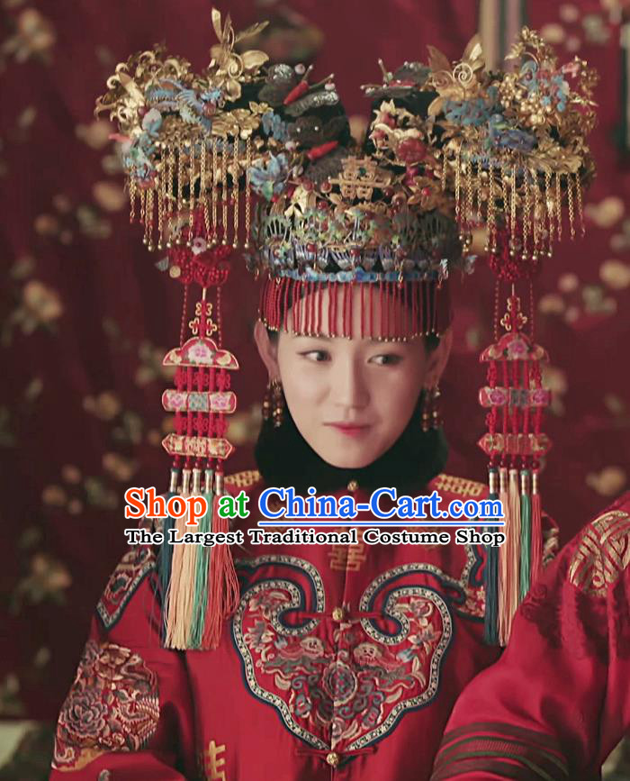 Story of Yanxi Palace Traditional Chinese Qing Dynasty Palace Lady Costume Asian China Ancient Manchu Embroidered Clothing-