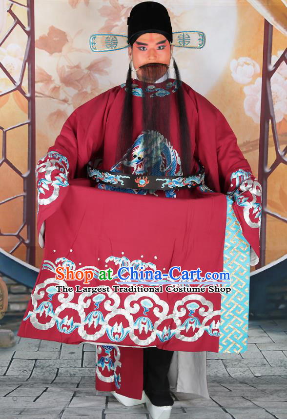 Traditional China Beijing Opera Costume Gifted Scholar Embroidered Robe and Hat Ancient Chinese Peking Opera Embroidery Clothing