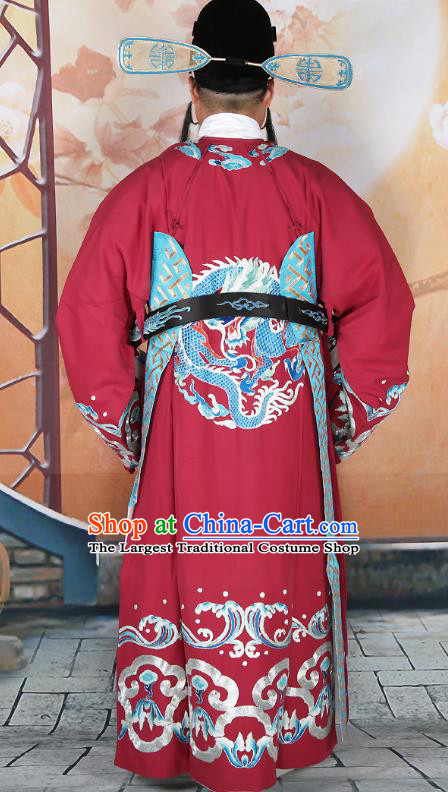 Traditional China Beijing Opera Costume Gifted Scholar Embroidered Robe and Hat Ancient Chinese Peking Opera Embroidery Clothing