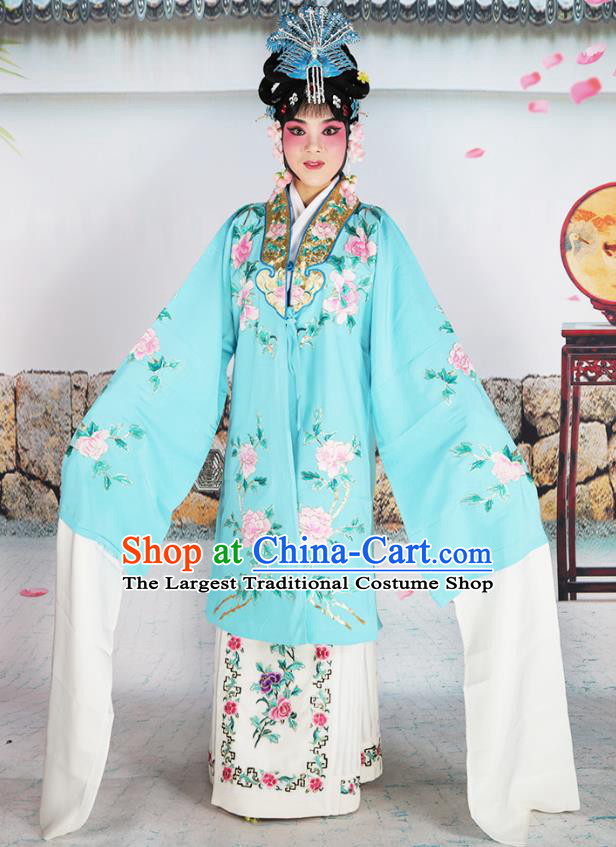 Traditional China Beijing Opera Costume Gifted Scholar Embroidered Robe and Hat Ancient Chinese Peking Opera Embroidery Clothing