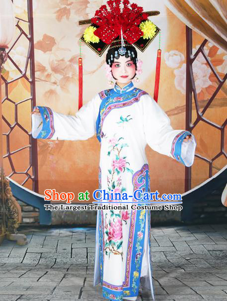 Professional Chinese Beijing Opera Qing Dynasty Manchu Imperial Concubine Costumes and Headwear for Adults