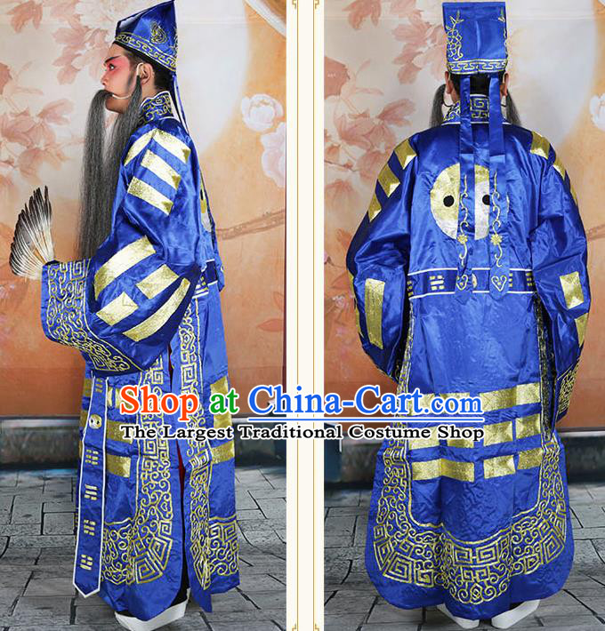 Traditional China Beijing Opera Costume Gifted Scholar Embroidered Robe and Hat Ancient Chinese Peking Opera Embroidery Clothing