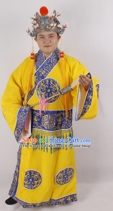Professional Chinese Peking Opera Court Eunuch Costume and Hat for Adults