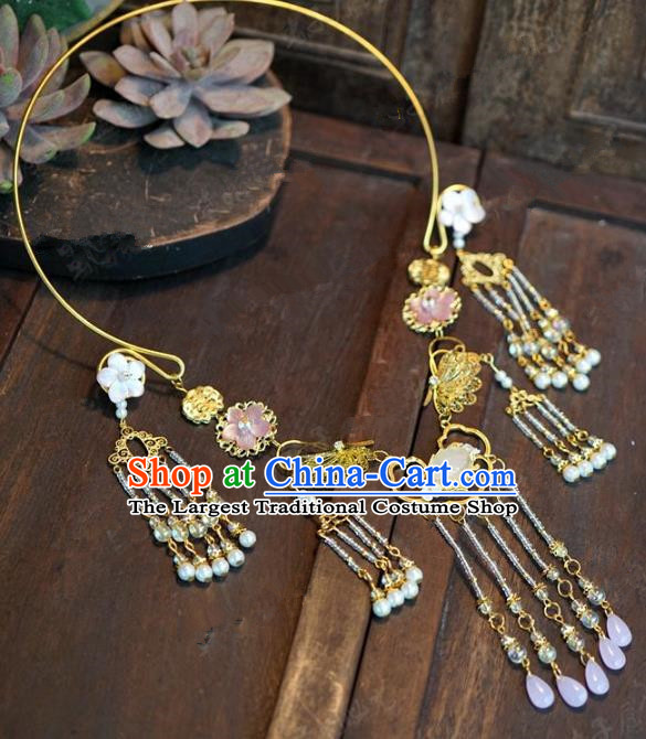 Chinese Handmade Necklace Ancient Bride Hanfu Necklet Jewelry Accessories for Women