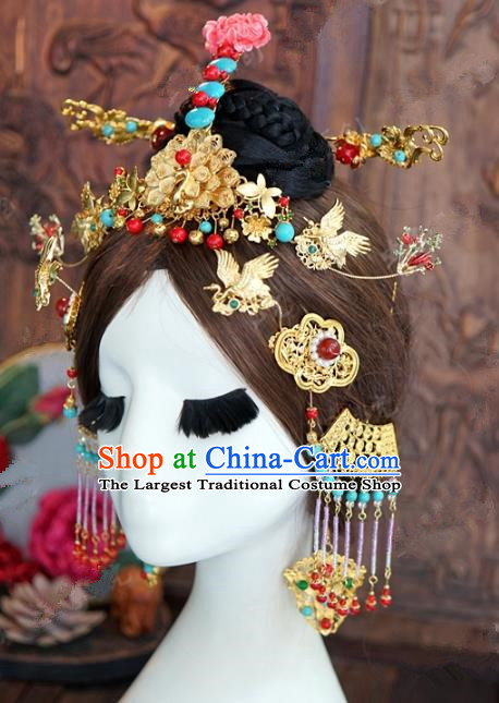 Chinese Ancient Style Hair Jewelry Accessories Cosplay Hairpins Headwear Headdress for Women