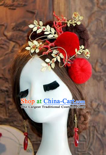 Chinese Handmade Wedding Hair Clip Hair Accessories Ancient Hairpins Complete Set for Women