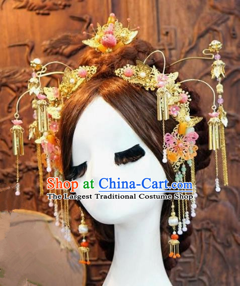 Chinese Ancient Handmade Bride Hair Clips Hanfu Hairpins Wedding Hair Accessories for Women
