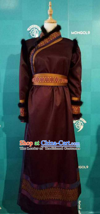 Chinese Traditional Mongolian Folk Dance Clothing China Mongol Nationality Costume for Women