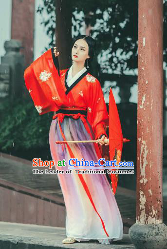 Chinese Jin Dynasty Palace Princess Hanfu Dress Ancient Fairy Costume for Women