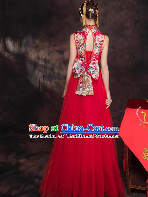 Traditional Chinese Wedding Costumes Traditional Xiuhe Suits Ancient Chinese bridal Full Dress