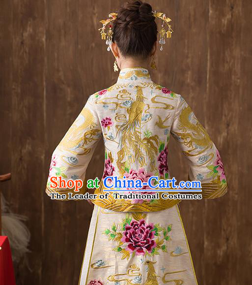 Traditional Chinese Wedding Costumes Traditional Xiuhe Suits Ancient Chinese bridal Full Dress