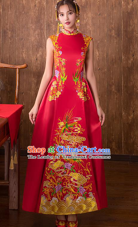 Traditional Chinese Wedding Costumes Traditional Xiuhe Suits Ancient Chinese bridal Full Dress