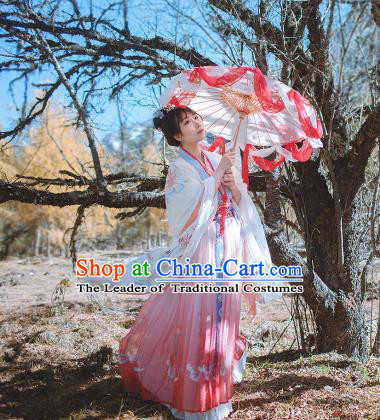 Chinese Ancient Palace Lady Dress Jin Dynasty Imperial Concubine Embroidered Hanfu Clothing for Women