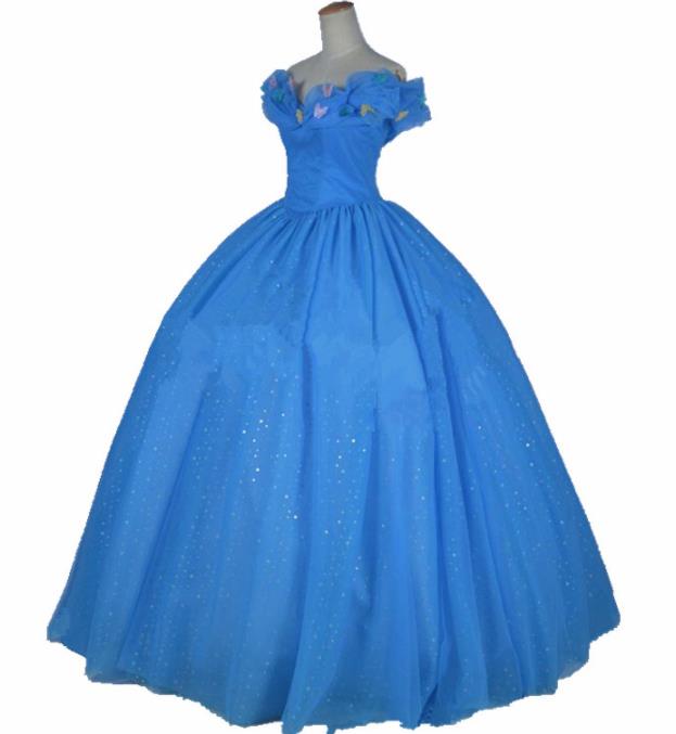 Top Grade Princess Blue Full Dress Wedding Veil Dress for Women