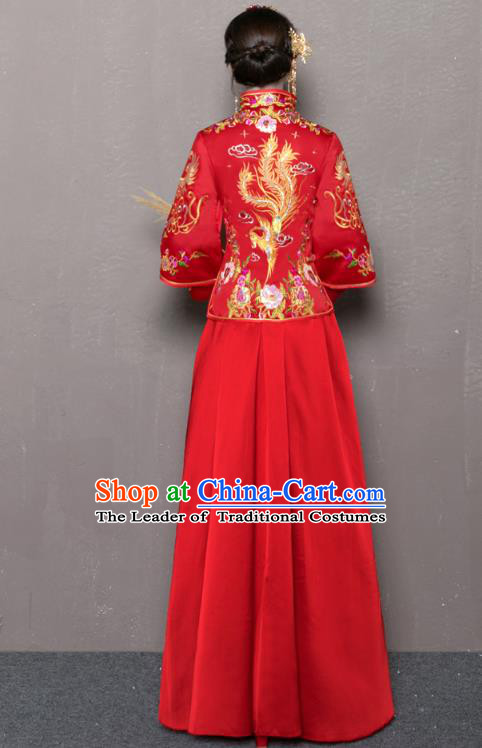 Traditional Chinese Wedding Costumes Traditional Xiuhe Suits Ancient Chinese bridal Full Dress