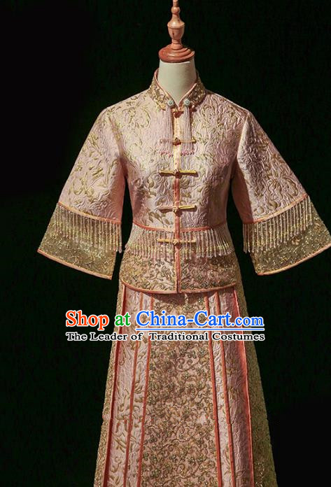 Traditional Chinese Wedding Costumes Traditional Xiuhe Suits Ancient Chinese bridal Full Dress