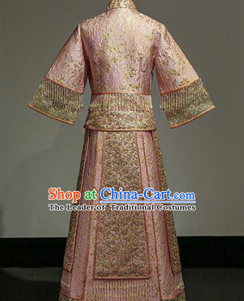 Traditional Chinese Wedding Costumes Traditional Xiuhe Suits Ancient Chinese bridal Full Dress