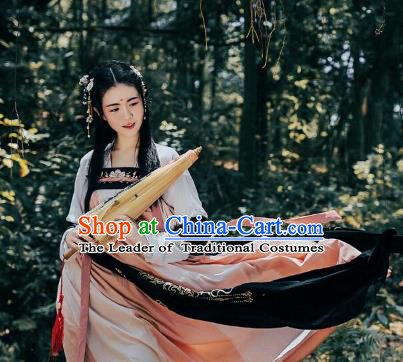 Chinese Ancient Palace Lady Hanfu Han Dynasty Imperial Concubine Queen Embroidered Historical Costumes