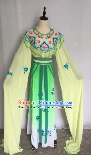 Chinese Traditional Peking Opera Princess Green Dress Beijing Opera Diva Costumes for Adults