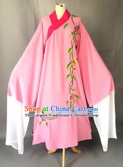 Chinese Traditional Beijing Opera Scholar Pink Robe Peking Opera Niche Costume for Adults