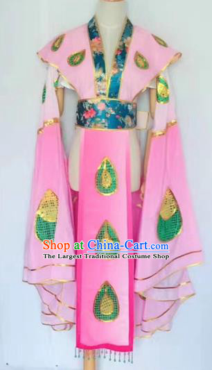 Chinese Peking Opera Butterfly Lovers Pink Dress Traditional Beijing Opera Young Lady Embroidered Costumes for Adults