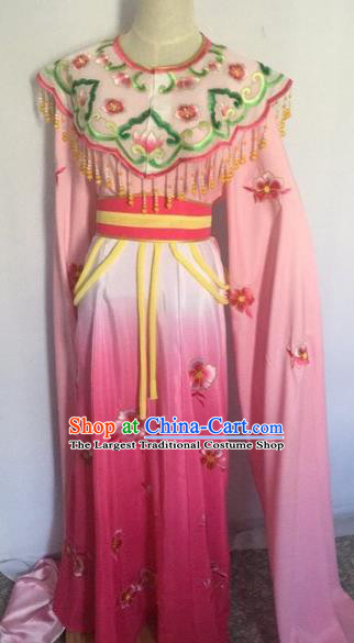 Chinese Ancient Peking Opera Young Lady Pink Dress Traditional Beijing Opera Diva Costumes for Adults