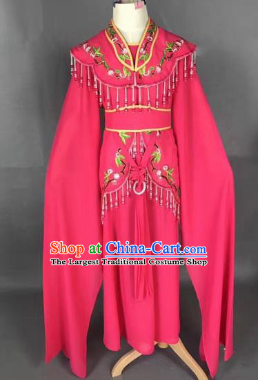 Chinese Ancient Peking Opera Children Rosy Dress Traditional Beijing Opera Diva Costumes for Kids