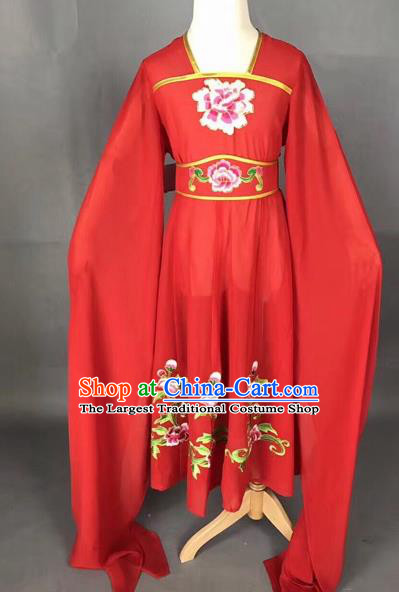 Traditional Chinese Peking Opera Diva Costume Beijing Opera Red Dress for Kids