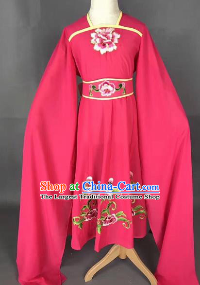 Traditional Chinese Peking Opera Diva Costume Beijing Opera Rosy Dress for Kids