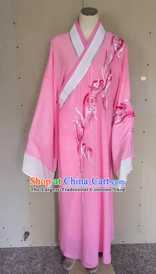 Chinese Traditional Beijing Opera Scholar Rosy Robe Peking Opera Niche Clothing for Adults